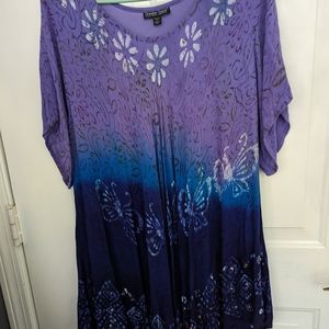 Topper, ombre lavender into navy, 2XL
